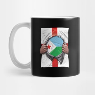 Djibouti Flag English Flag Ripped - Gift for Djiboutian From Djibouti Mug